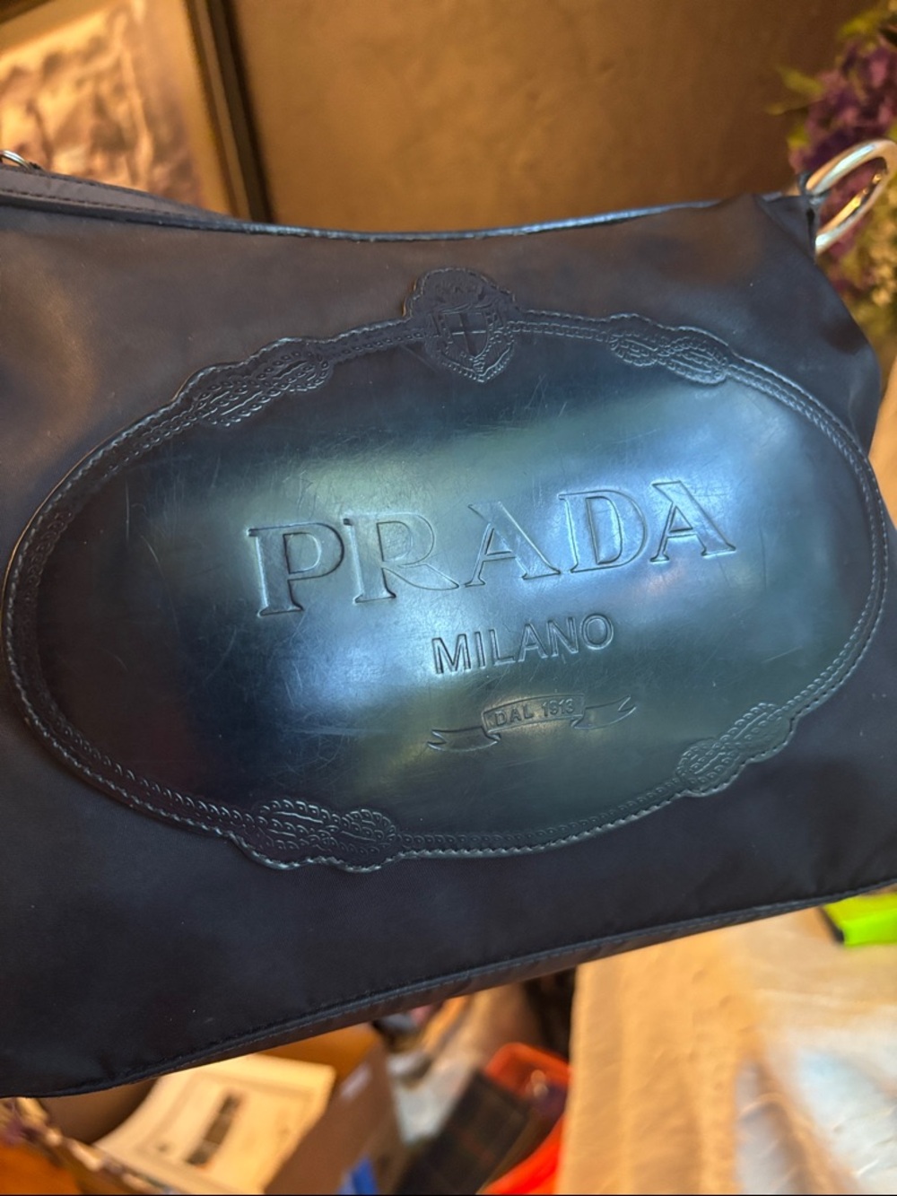 Prada Vintage Tessuto Nylon Shoulder Bag COA - Picture 12 of 17